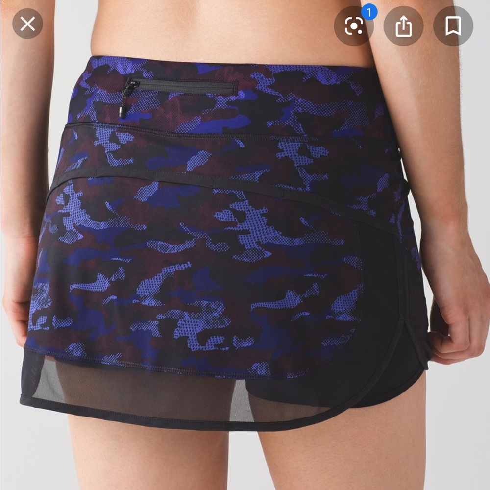 Lululemon Hotty Hot Skirt ll Hounds Camo Blue